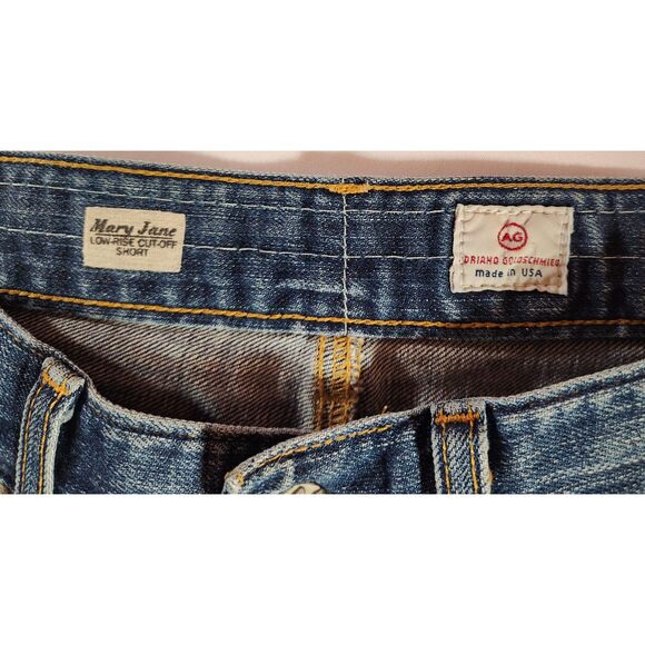 AG Adriano Goldschmied Distressed Cutoff Denim 26 Made in USA Costal Cowgirl - Picture 3 of 8